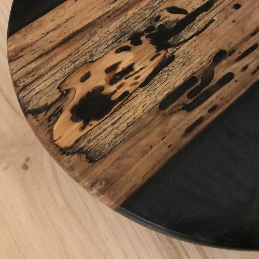 Round Resin and Wood Serving Board - Image 2