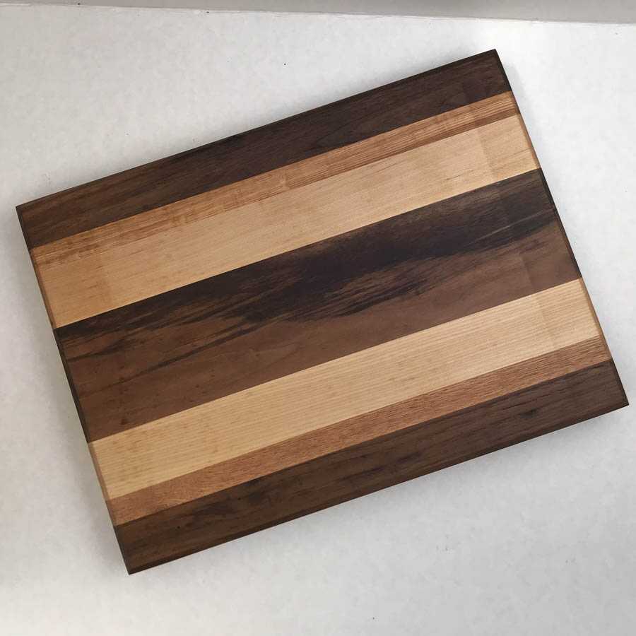 large hardwood cutting boards walnut top view