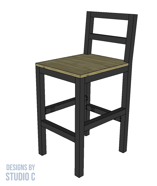 Build a Daya Low Back Bar Stool Build the Daya Low Back Bar Stool